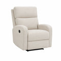 Sillón reclinable de poliéster beige 100x80x75 cm