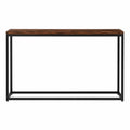 Mesa consola de madera de acacia y metal negro 120x30x75 cm