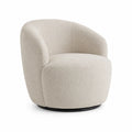 Silla giratoria de tela rizada en Beige