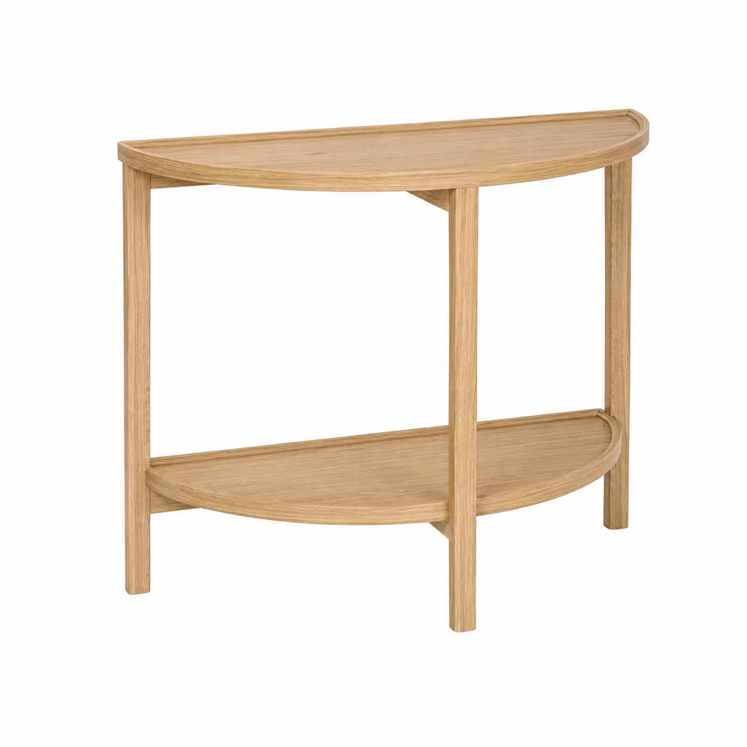 Mesa consola semicírculo madera de roble